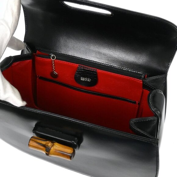Gucci Black Bamboo 2way Handbag - Picture 7 of 10